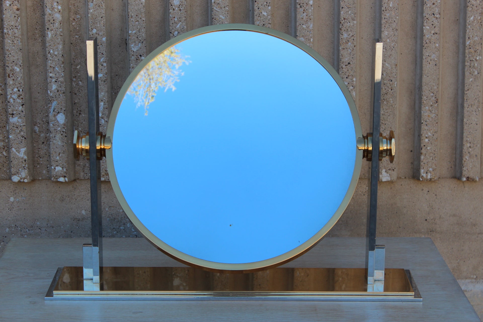 Large Table Top Mirror by Karl Springer at 1stDibs