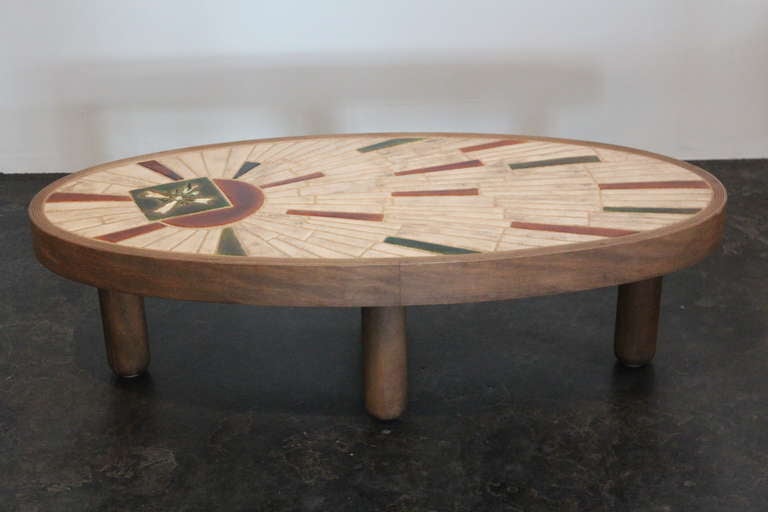 Ceramic Table by Roger Capron In Good Condition In Dallas, TX