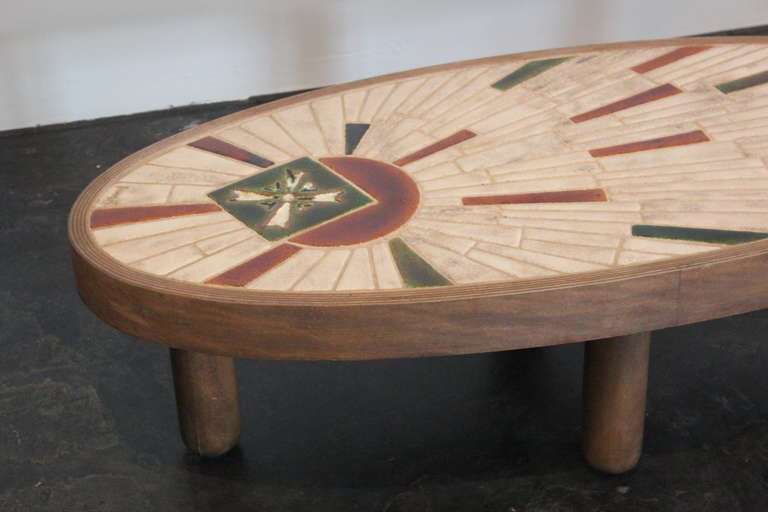 Mid-20th Century Ceramic Table by Roger Capron