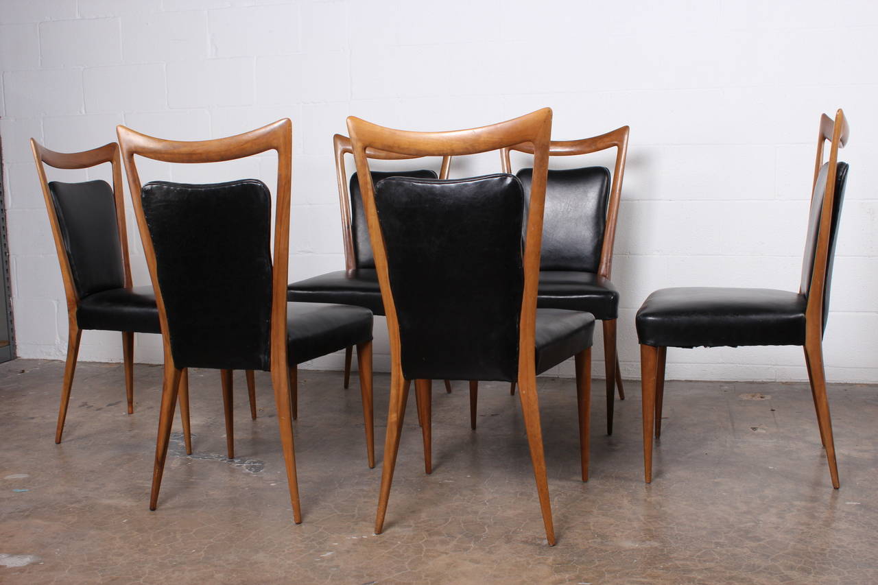 Set of Six Dining Chairs by Melchiorre Bega In Good Condition In Dallas, TX