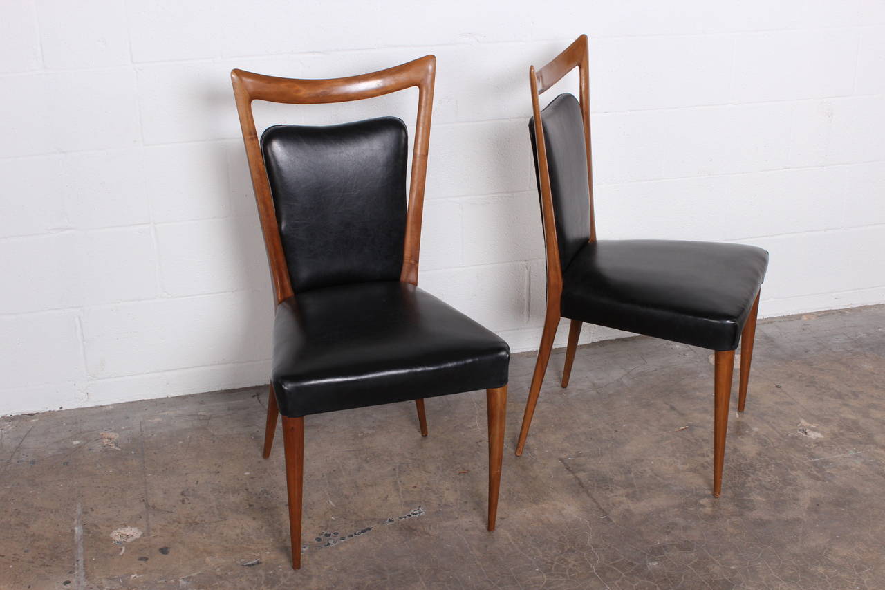 Mid-20th Century Set of Six Dining Chairs by Melchiorre Bega