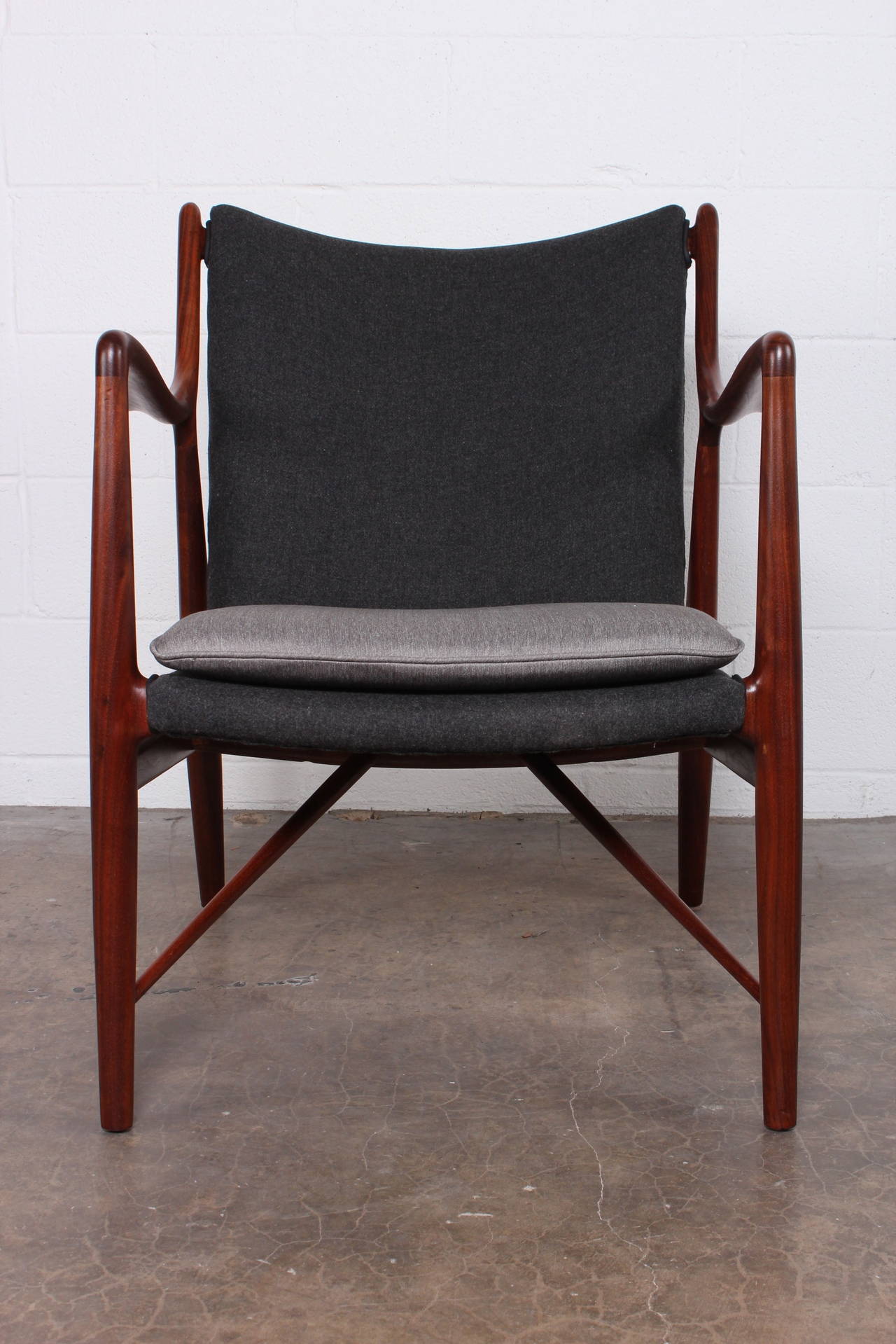NV45 Lounge Chair by Finn Juhl for Baker In Excellent Condition In Dallas, TX