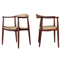 Pair of Early Teak Classic Chairs by Hans Wegner