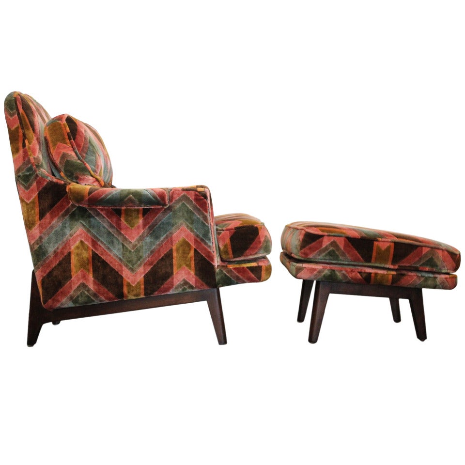 Lounge Chair and Ottoman by Roger Sprunger for Dunbar
