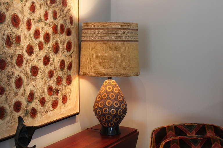 Ceramic Table Lamp with Maria Kipp Shade 4