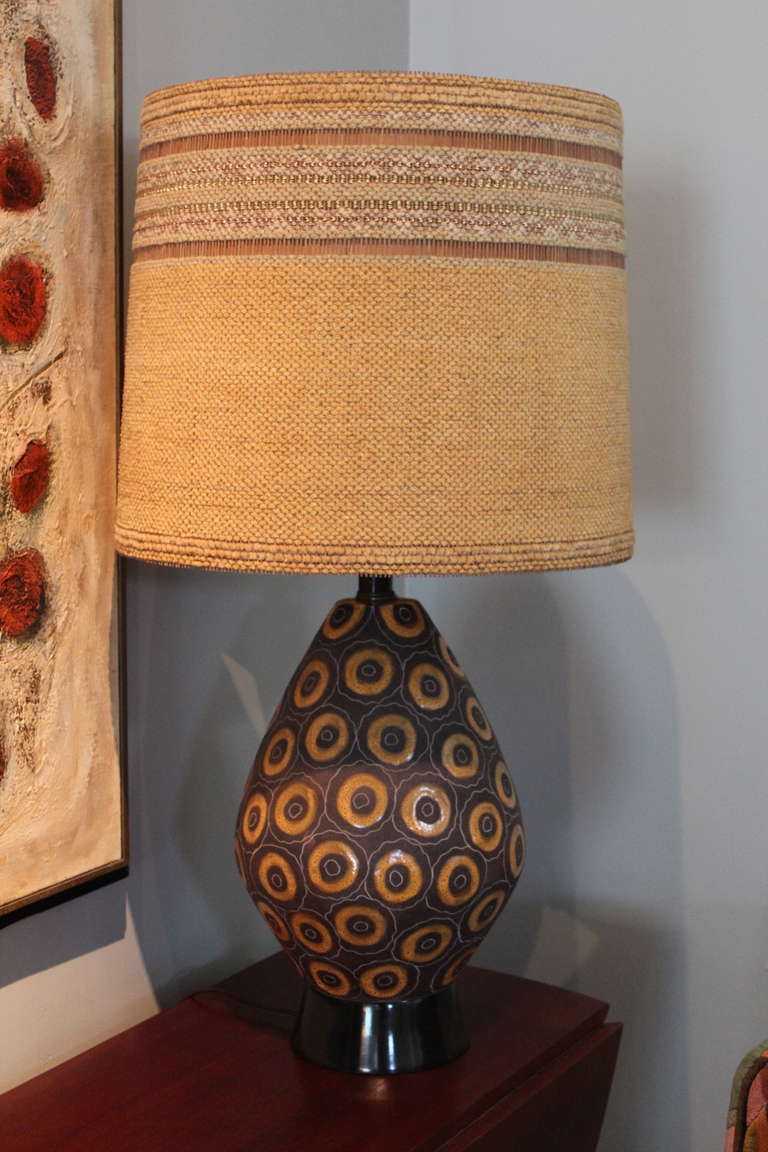 Ceramic Table Lamp with Maria Kipp Shade 5