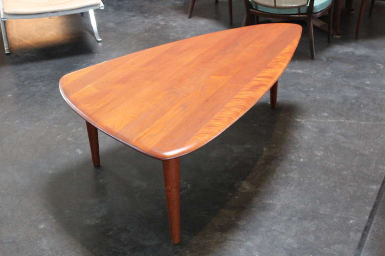 Large Solid Teak Coffee Table by Johannes Aasbjerg 1