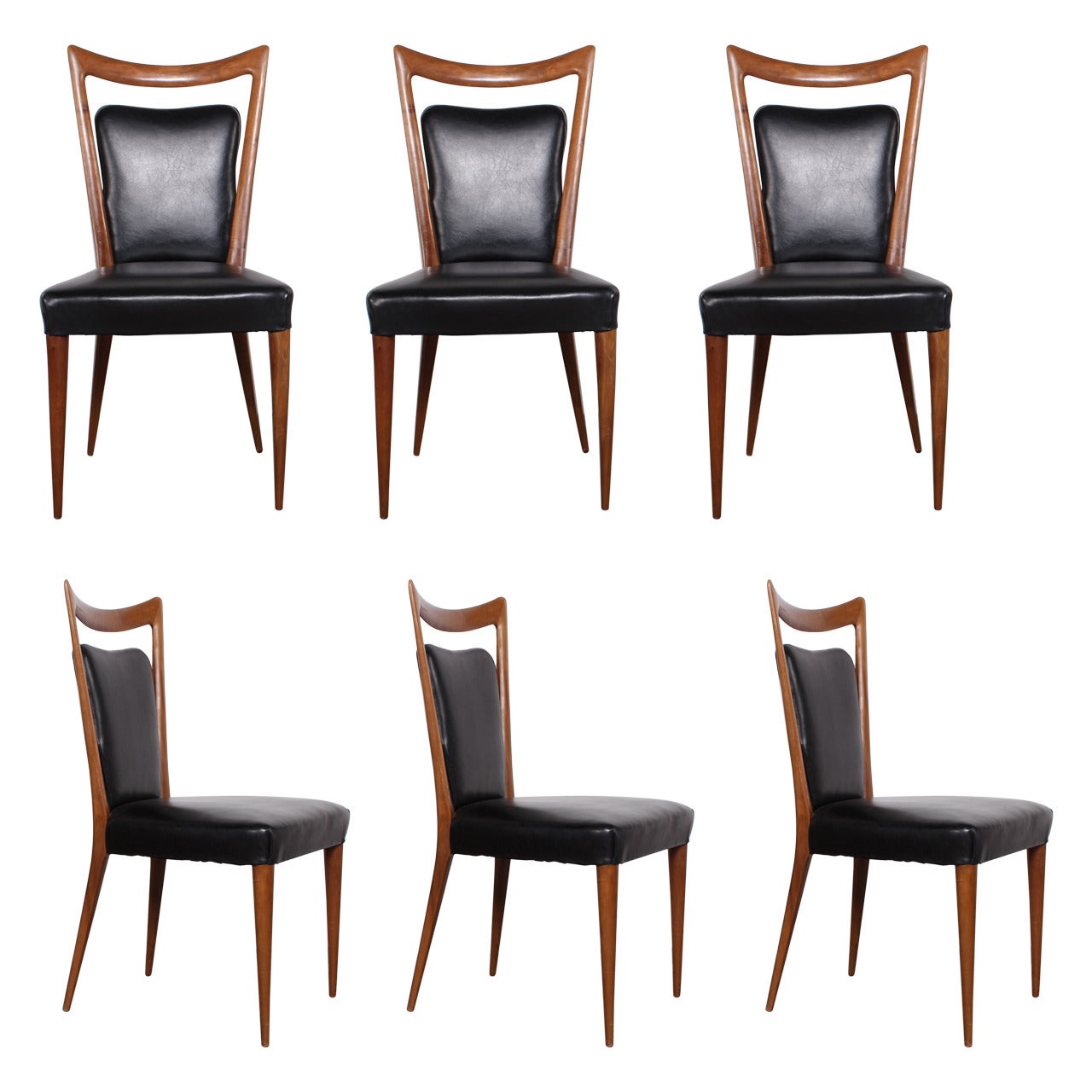 Set of Six Dining Chairs by Melchiorre Bega