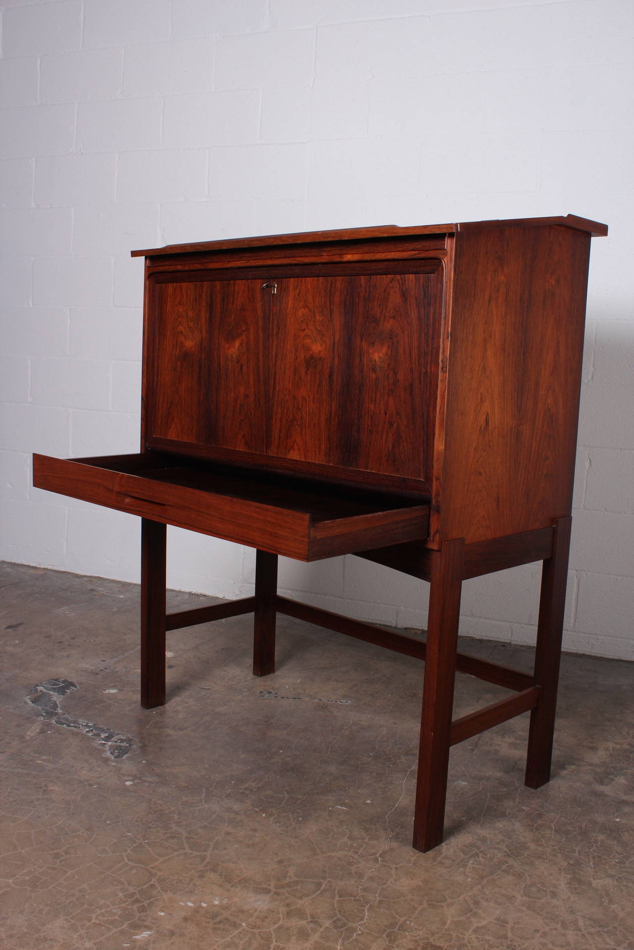 Rosewood Drop Front Desk 3