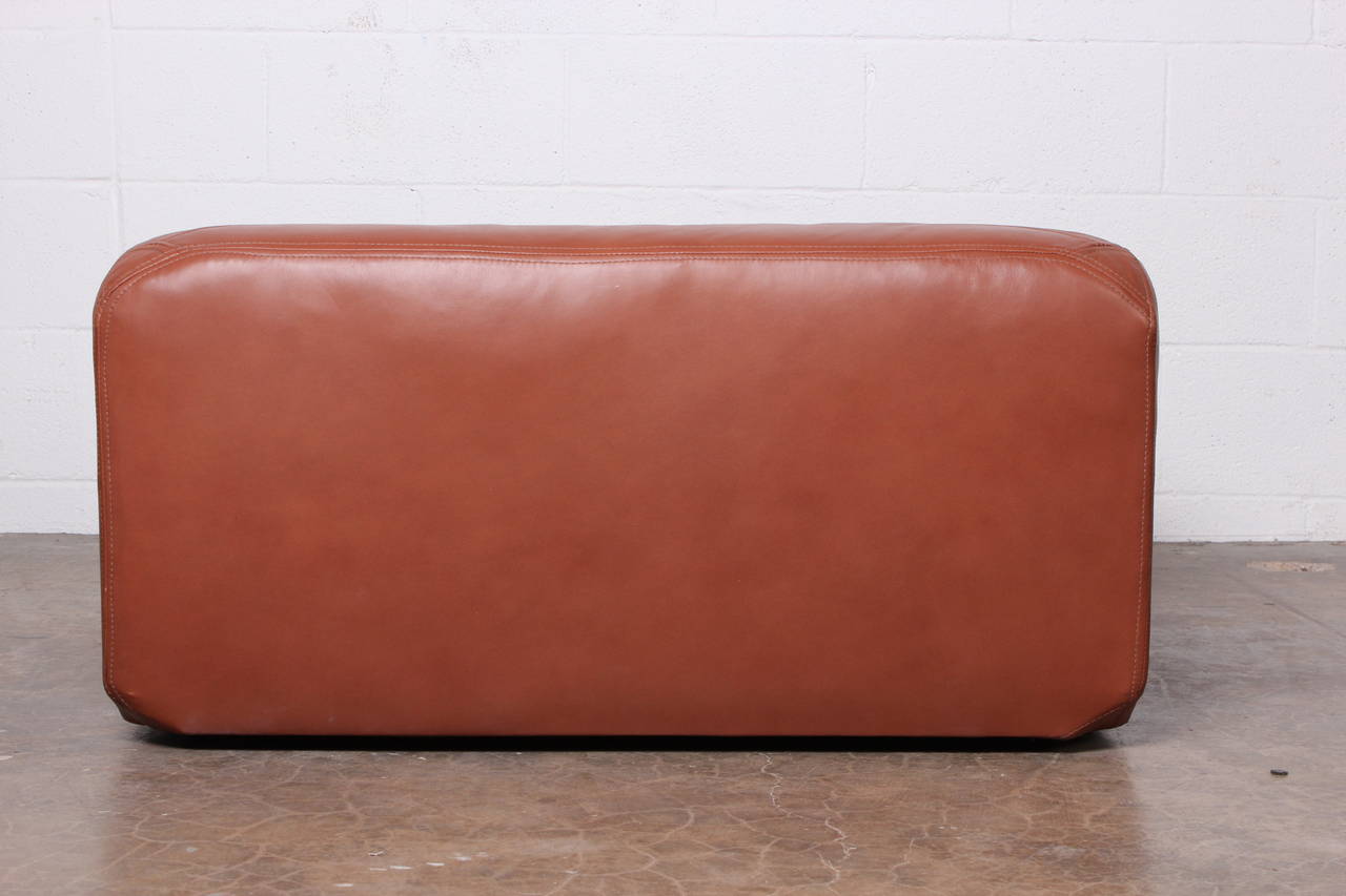 Leather Ottoman by Edward Wormley for Dunbar In Good Condition In Dallas, TX