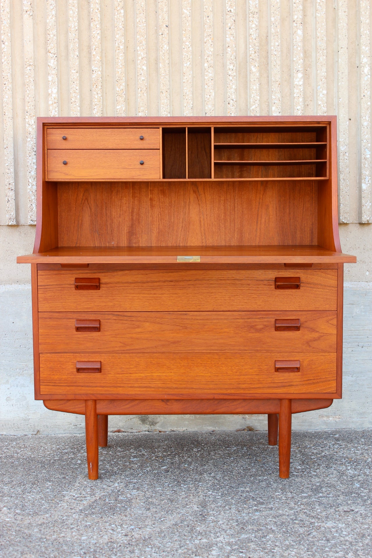 Teak Drop Front Desk by Borge Mogensen