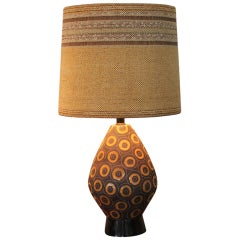 Ceramic Table Lamp with Maria Kipp Shade