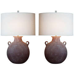 Pair of Scavo Glass Table Lamps