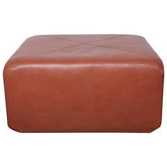 Leather Ottoman by Edward Wormley for Dunbar