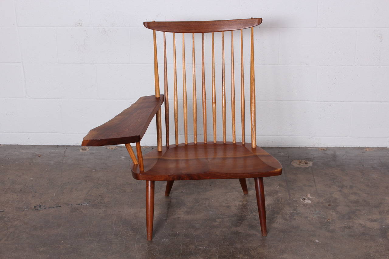 Single-Arm Lounge Chair by George Nakashima In Excellent Condition In Dallas, TX