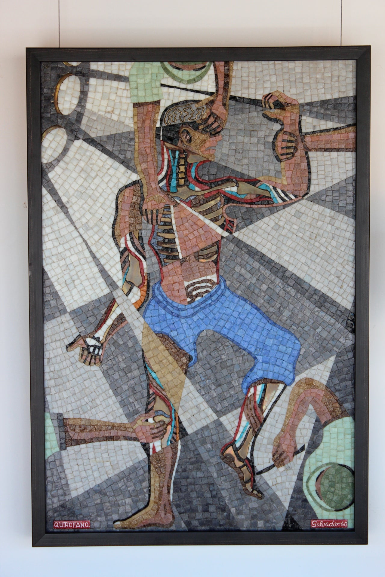 Monumental Glass/Brass Mosaic by Salvador Teran