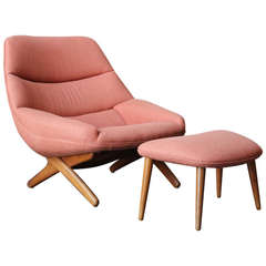 Lounge Chair And Ottoman By Illum Wikkelso
