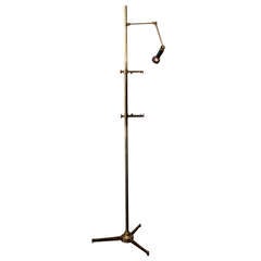 Retro Brass Easel Floor Lamp Attributed to Arredoluce