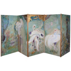 Large Painted Screen by Doris Dillon