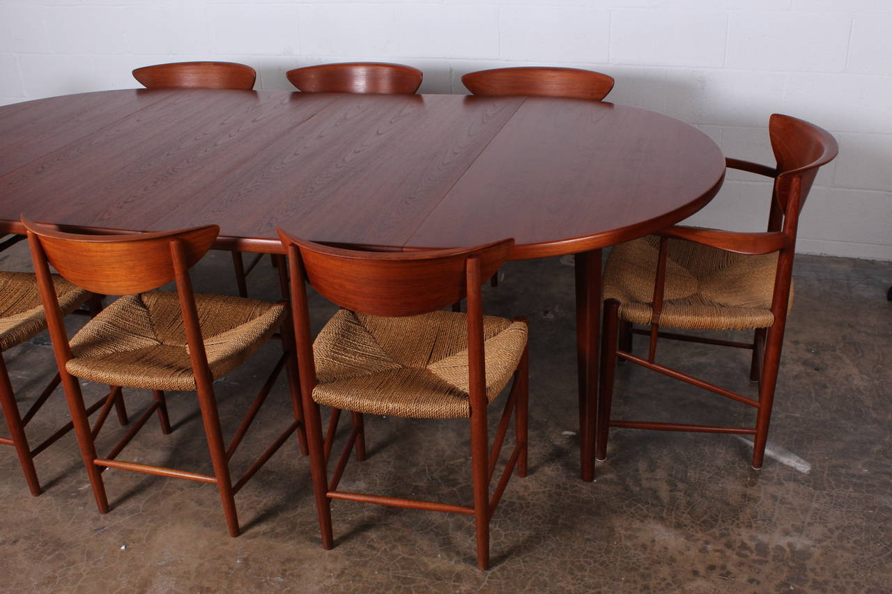 Teak Dining Set by Peter Hvidt In Excellent Condition In Dallas, TX