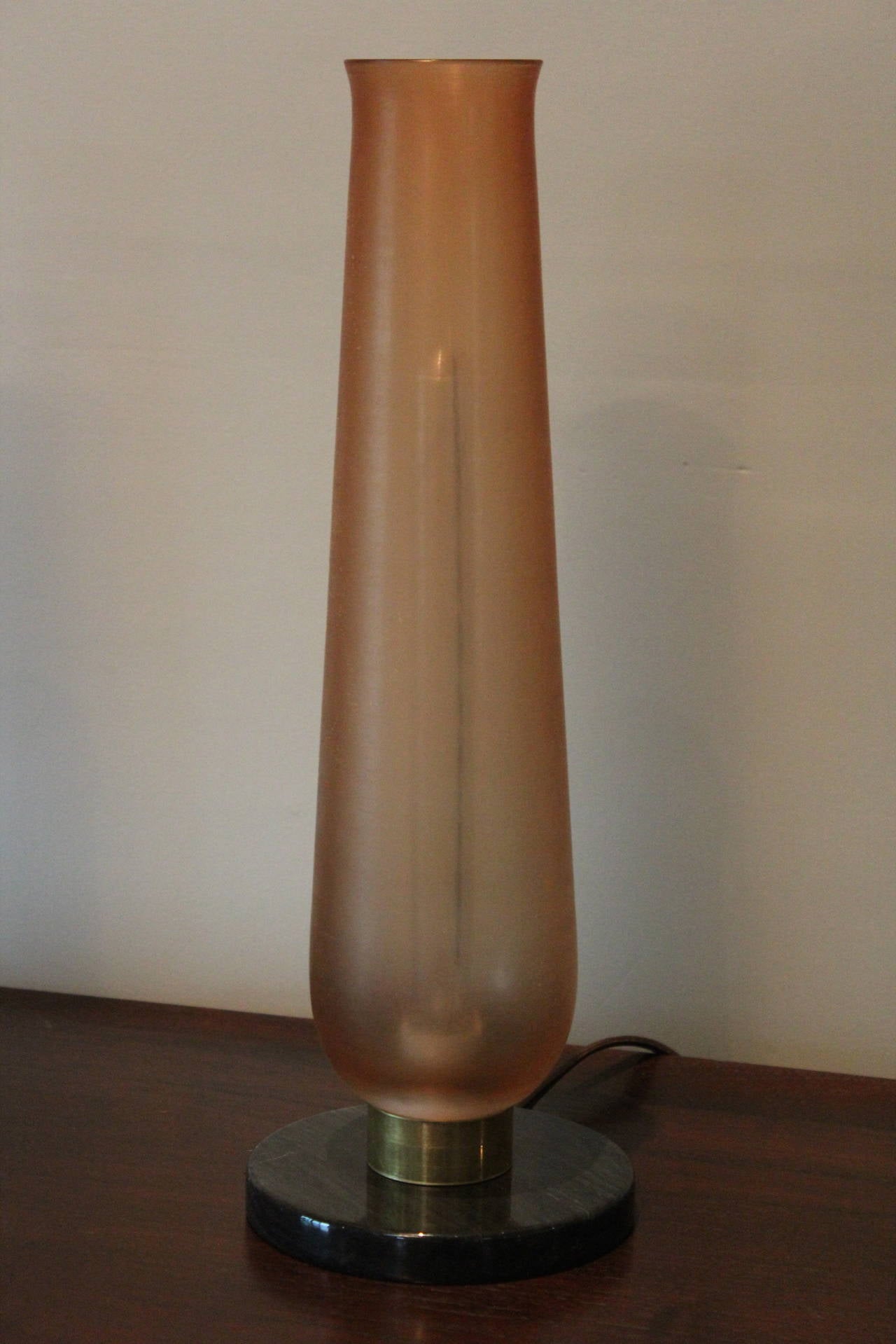 Pair of Venini Glass Table Lamps 6