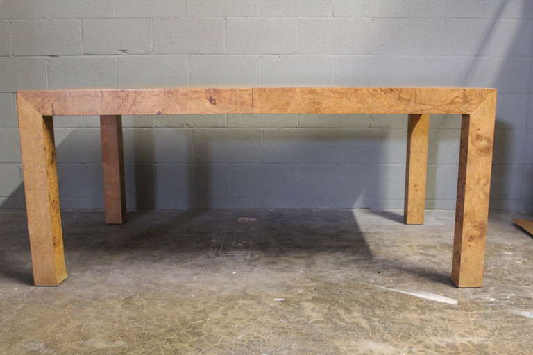 American Large Burl Parsons Table by Milo Baughman for Thayer Coggin