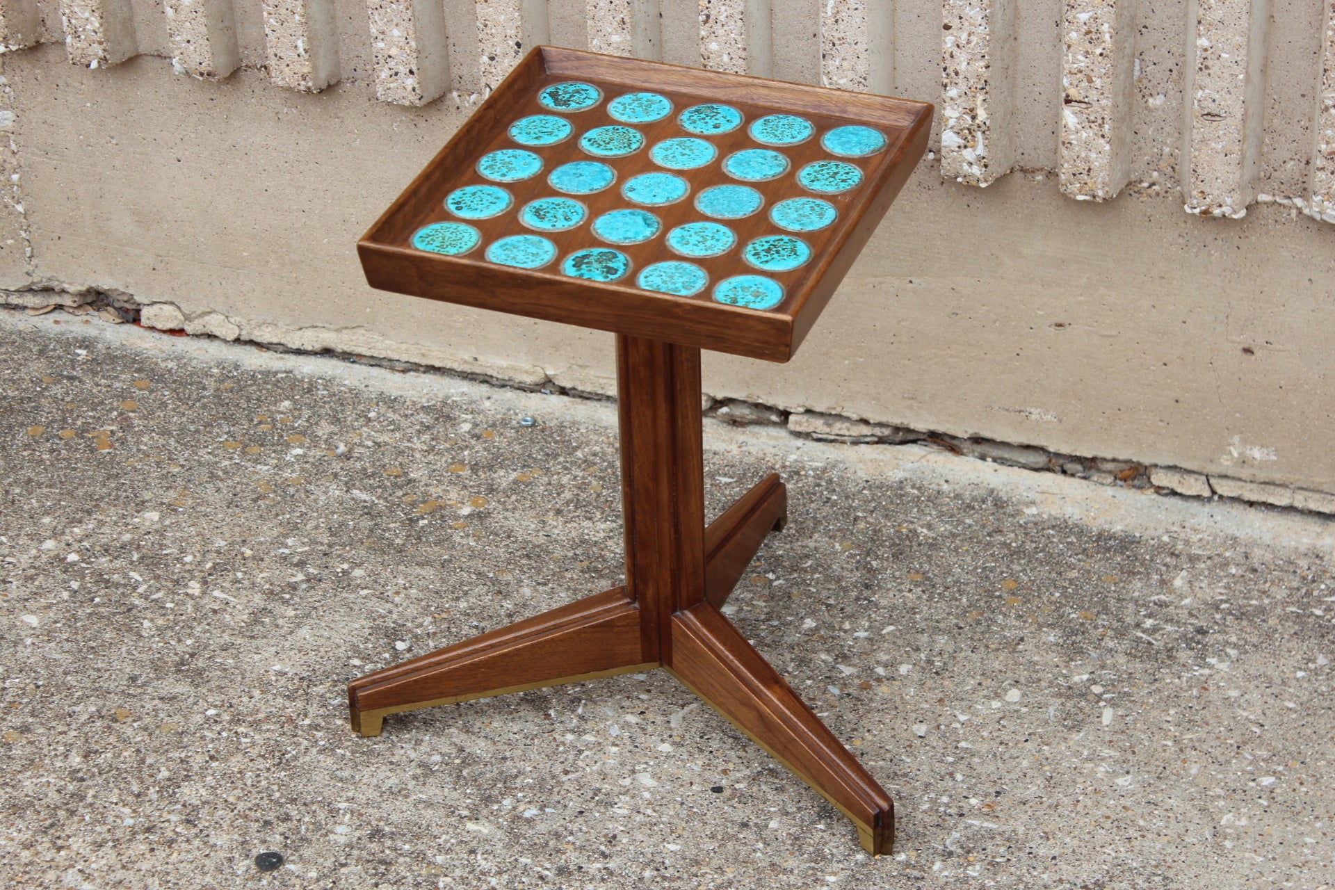 Rare Dunbar Side Table with Natzler Tiles 