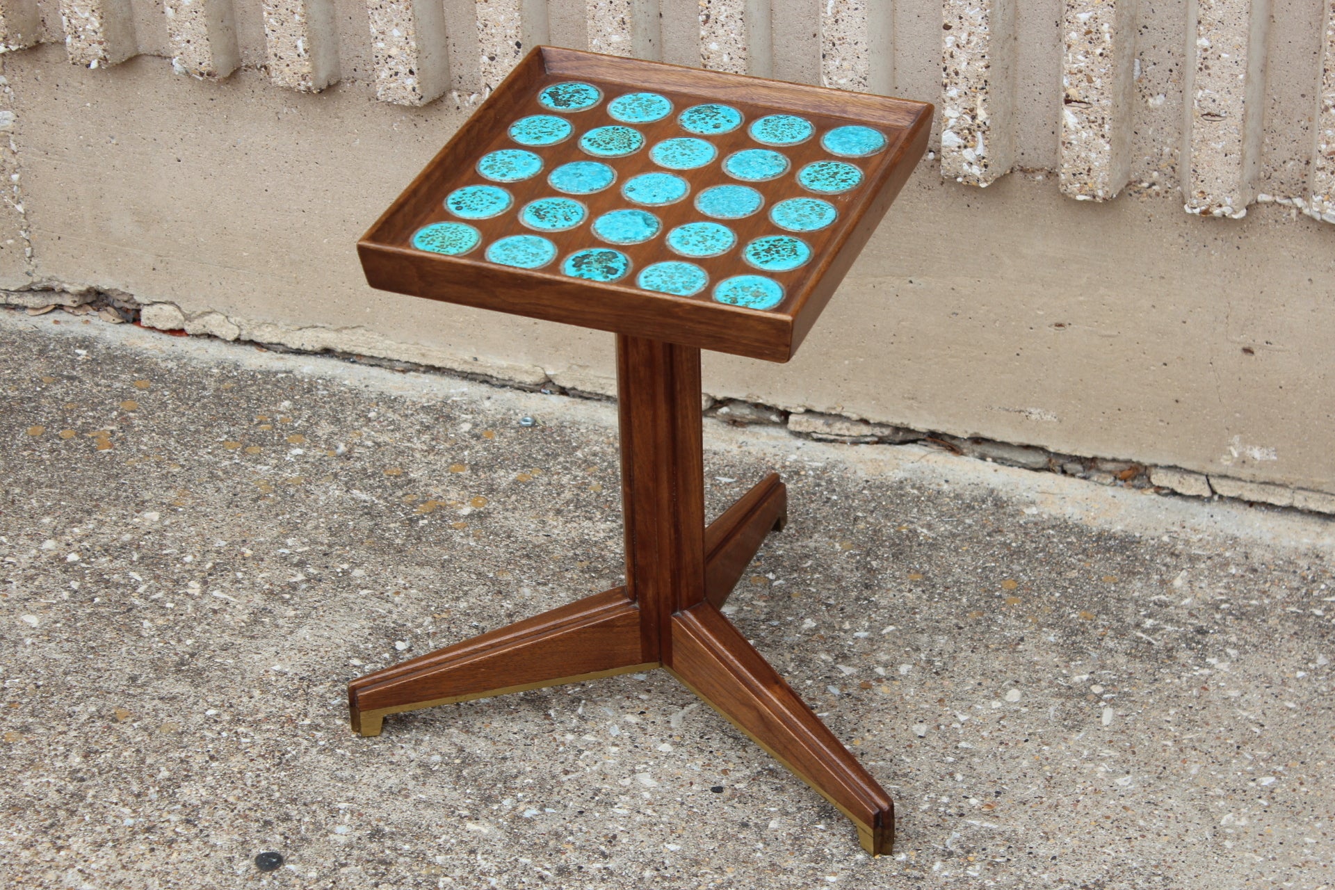 Rare Dunbar Side Table with Natzler Tiles