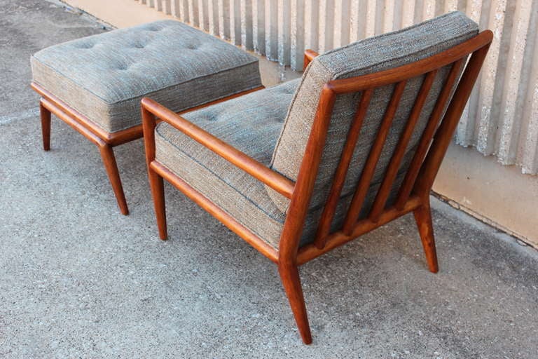 Lounge Chair and Ottoman by T.H. Robsjohn-Gibbings In Excellent Condition In Dallas, TX