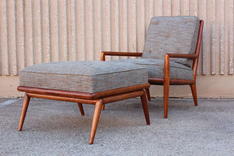 Mid-20th Century Lounge Chair and Ottoman by T.H. Robsjohn-Gibbings