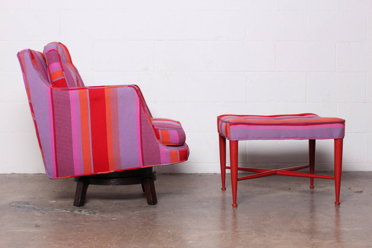 Mid-20th Century Swivel Lounge Chair by Edward Wormley for Dunbar