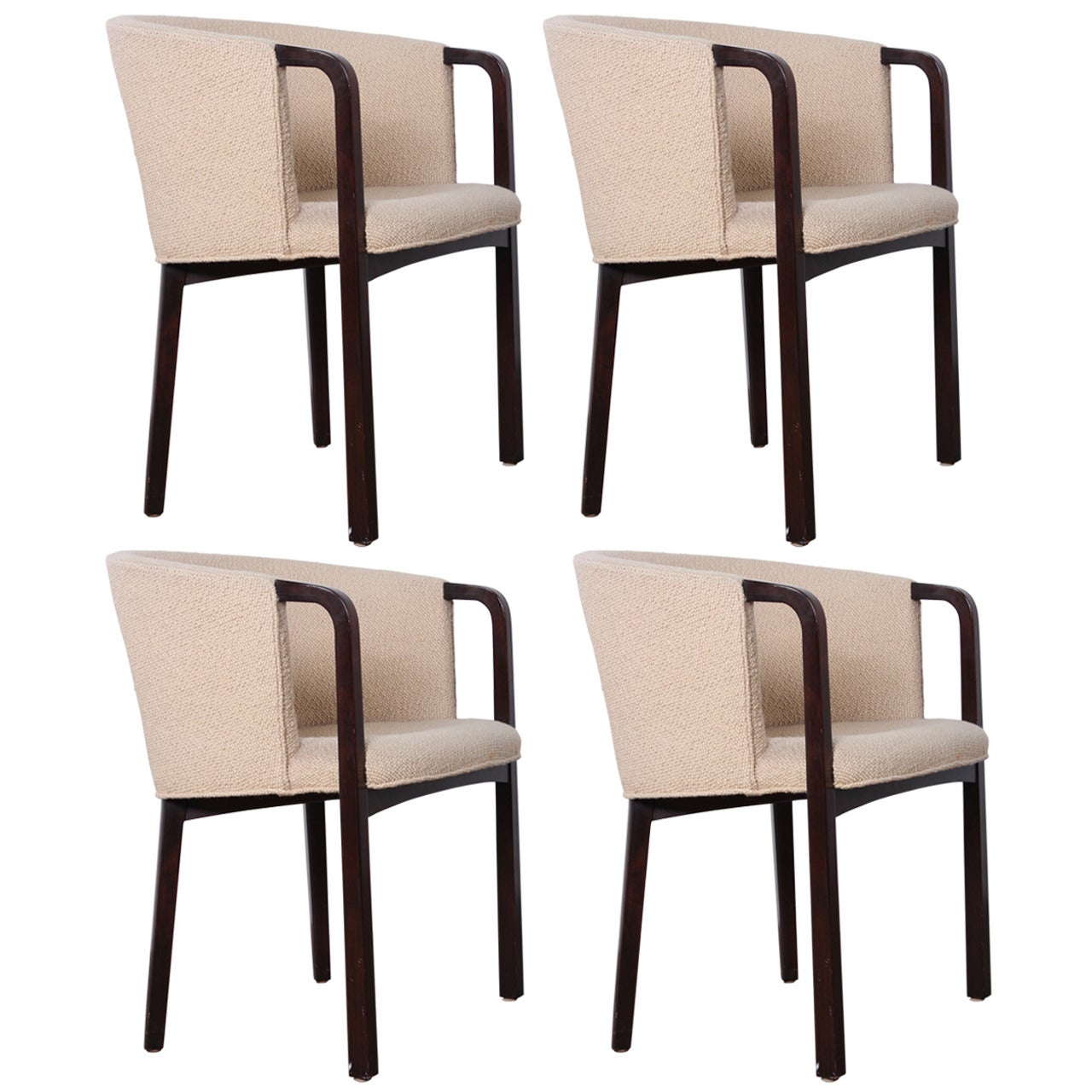 Set of Four Armchairs Designed by Edward Wormley for Dunbar