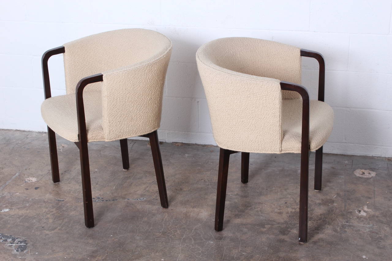 Mid-20th Century Set of Four Armchairs Designed by Edward Wormley for Dunbar