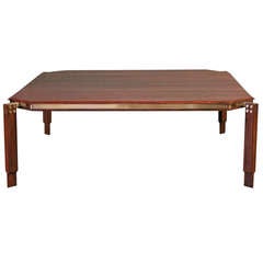 Rosewood and Brass Coffee Table