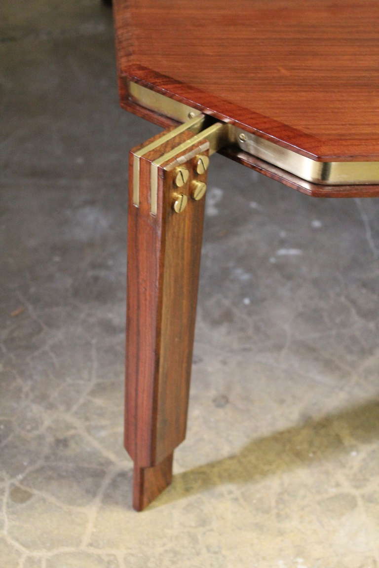 Rosewood and Brass Coffee Table 2