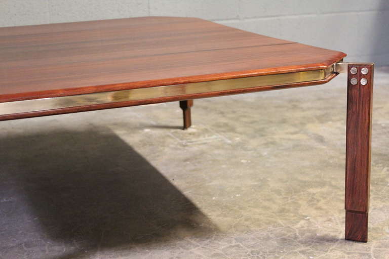 Rosewood and Brass Coffee Table 3