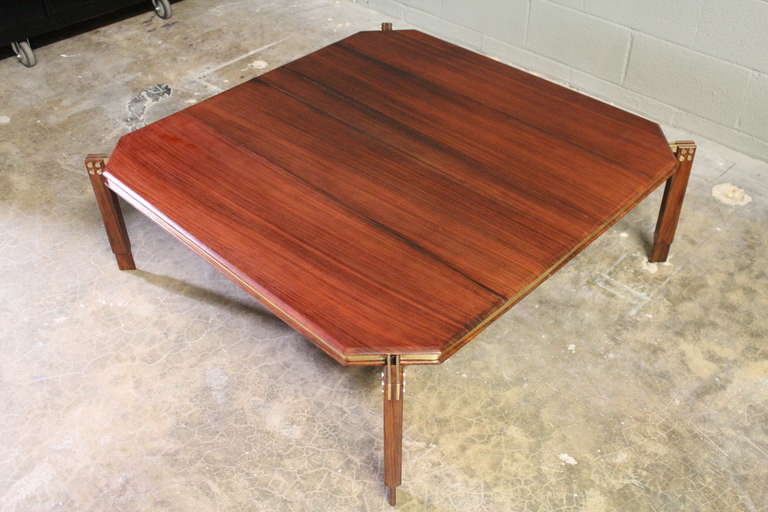 Rosewood and Brass Coffee Table 4