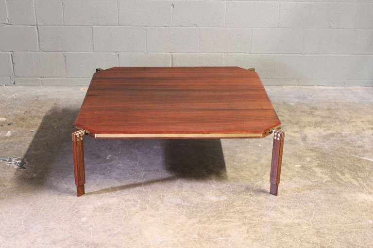 Rosewood and Brass Coffee Table 5