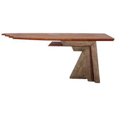 Architectural Concrete and Wood Console Table 11