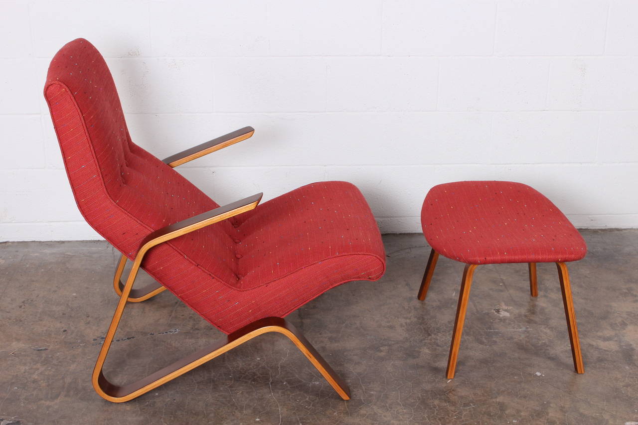 Mid-20th Century Grasshopper Chair and Ottoman by Eero Saarinen for Knoll