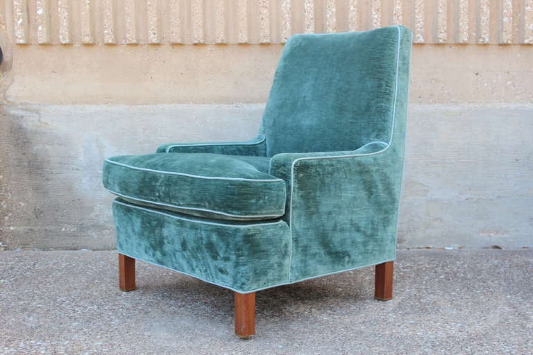 Mid-20th Century Pair of Low Arm Lounge Chairs by Edward Wormley for Dunbar