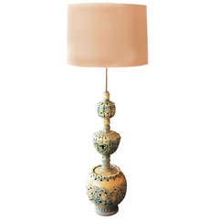 Monumental Italian Ceramic Floor Lamp