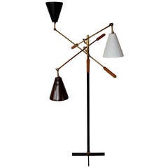 Early Brass Triennale Floor Lamp by Arredoluce