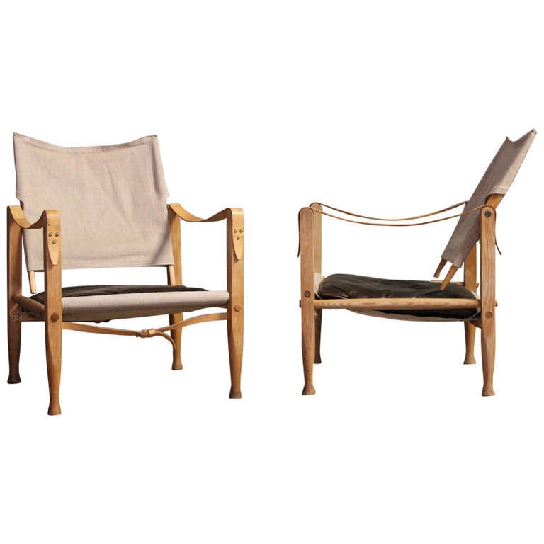 Pair of Safari Chairs by Kaare Klint