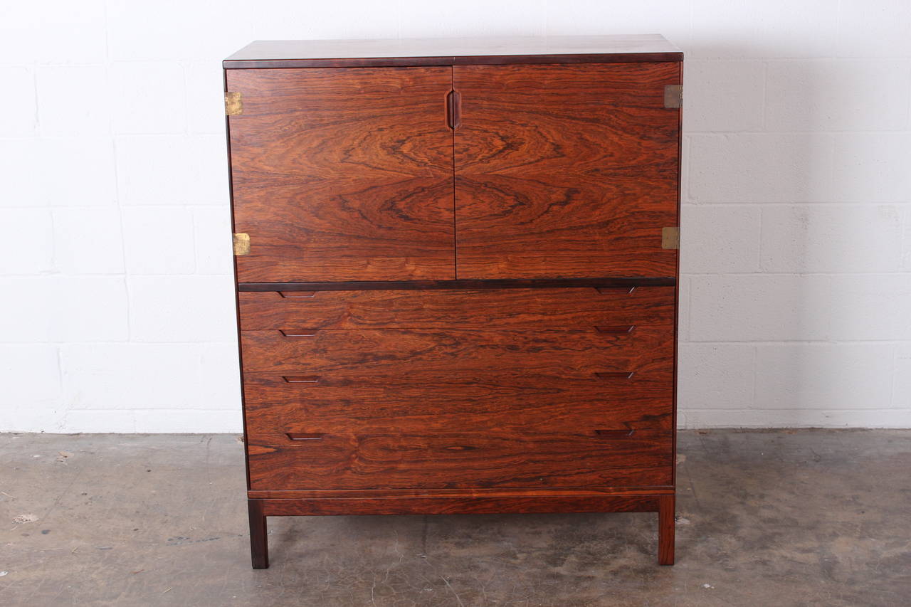 Rosewood Tall Dresser by Svend Langekilde In Good Condition In Dallas, TX