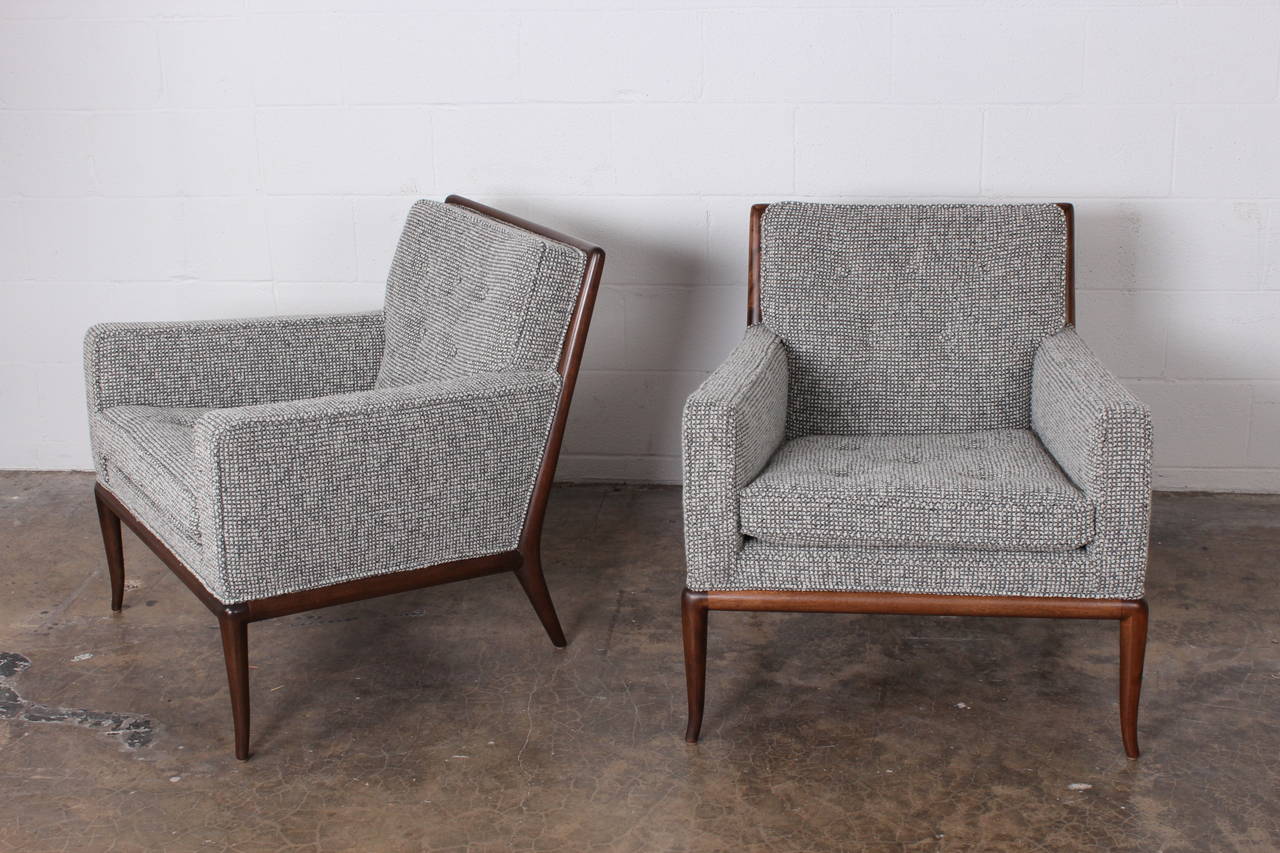 Pair of Lounge Chairs by T.H. Robsjohn-Gibbings In Excellent Condition In Dallas, TX