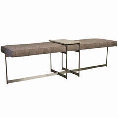 Architectural Bench with Stainless Steel Base (pair available)