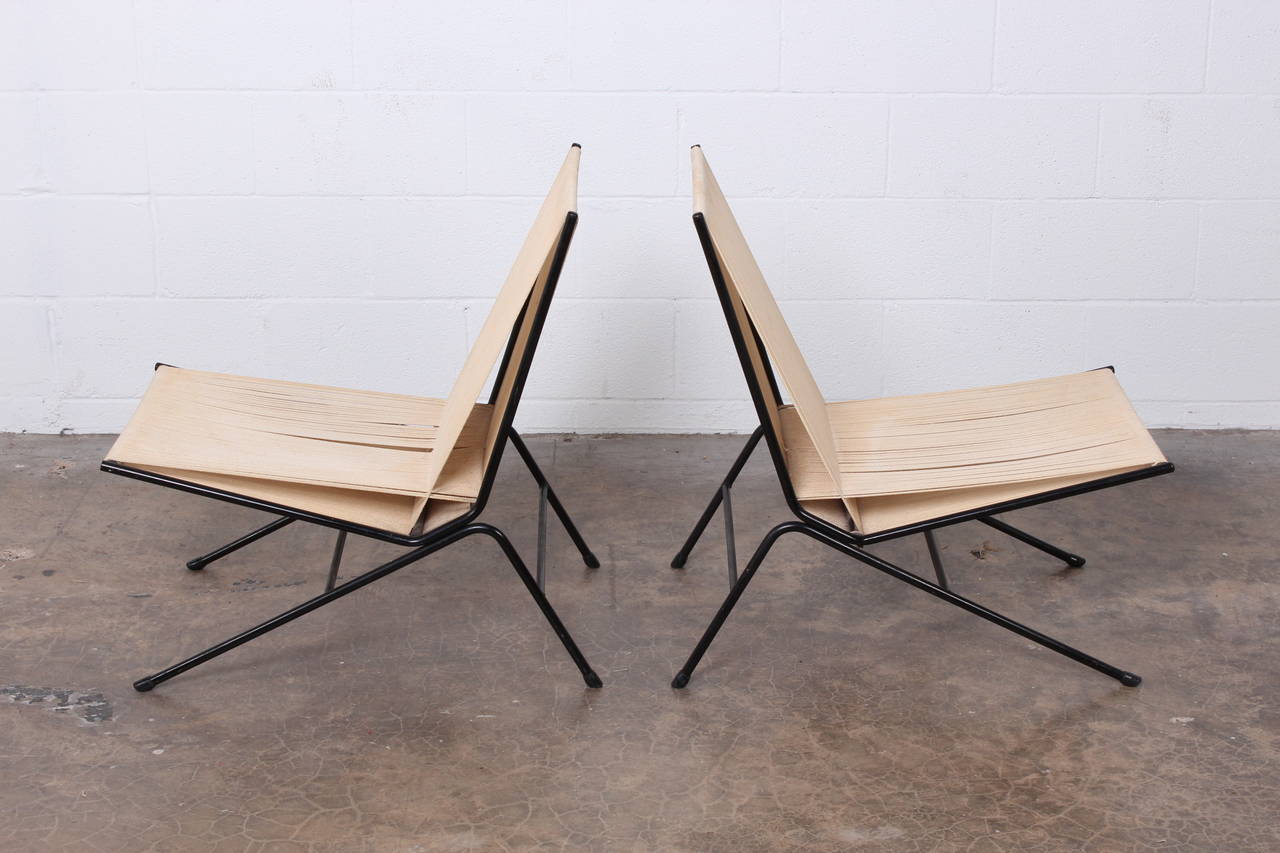 Pair of Iron and Rope Lounge Chairs by Allan Gould In Good Condition In Dallas, TX