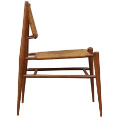 Sculptural Woven Rush Side Chair