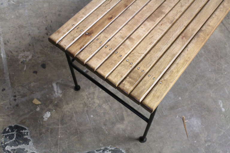 Bench with three stools by Arthur Umanoff In Good Condition In Dallas, TX